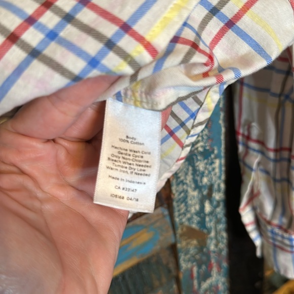 Talbots Creamy 3/4 Button down top - Picture 4 of 6